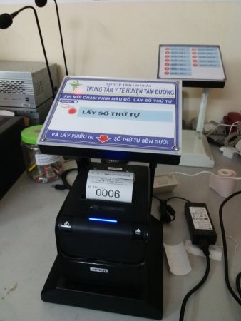 VNC hoàn thiện sản xuất máy in số thứ tự để bàn cho TTYT huyện Tam Dương - Lai Châu