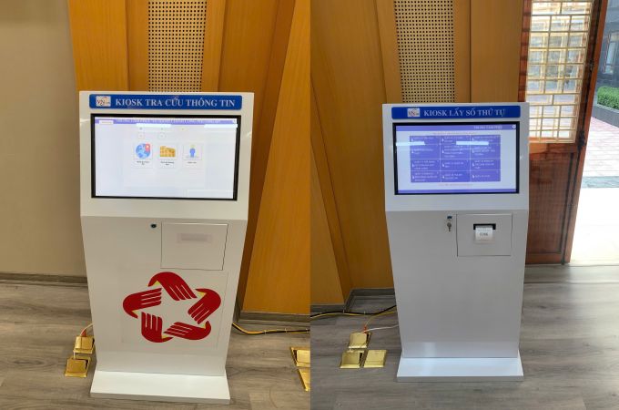 VNC sản xuất, cung cấp lắp đặt hệ thống xếp hàng tự động, kiosk tra cứu thông tin, hệ thống đánh giá mức độ hài lòng tại bộ phận một cửa UBND phường Bắc Giang - tỉnh Bắc Ninh