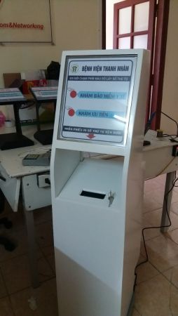 VNC hoàn thiện sản xuất, cung cấp máy in số thứ tự dạng Kiosk cho bv Thanh Nhàn - Hà Nội
