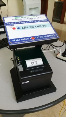 VNC hoàn thiện sản xuất máy in số thứ tự cho chi nhánh Ngân Hàng SACOMBANK - THƯỜNG TÍN 