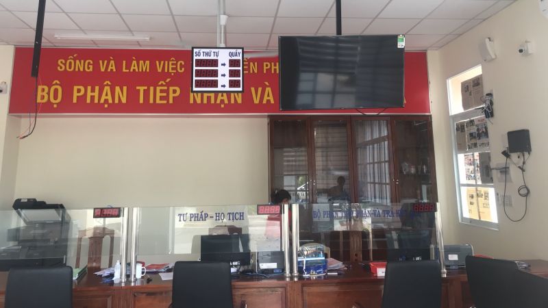 VNC QMS hoàn thiện sản xuất, cung cấp hệ thống xếp hàng tự động tại UBND Xã Tân Bình - LAGI - Bình Thuận