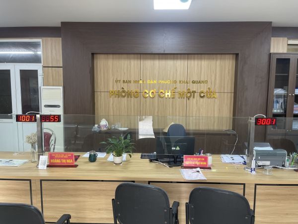 VNC QMS hoàn thiện sản xuất, cung cấp lắp đặt hệ thống xếp hàng tự động cho bộ phận một cửa phường Khai Quang - TP. Vĩnh Yên - Vĩnh Phúc