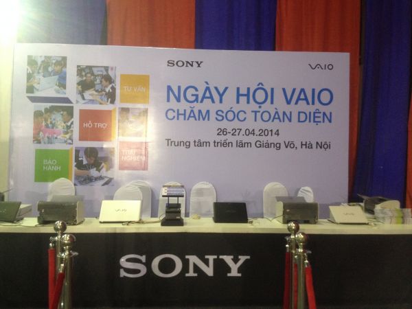 VNC hoàn hệ thệ thống xếp hàng tự động cho SONY VAIO Việt Nam thuê tổ chức sự kiện