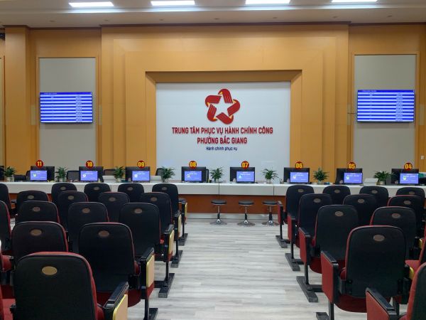 VNC QMS SOFT hoàn thiện sản xuất, cung cấp lắp đặt hệ thống xếp hàng tự động, kiosk tra cứu thông tin, hệ thống đánh giá mức độ hài lòng tại bộ phận một cửa UBND phường Bắc Giang - tỉnh Bắc Ninh